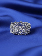 Azure Silver Crown Statement Ring For Women