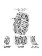 Azure Silver Crown Statement Ring For Women