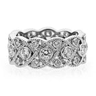 Azure Silver Crown Statement Ring For Women