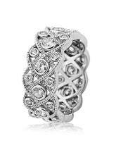 Azure Silver Crown Statement Ring For Women