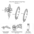 Stackable Trio Silver CZ Oval Ring For Women