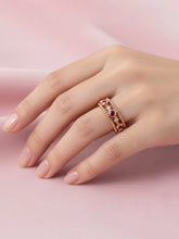 Rose Gold Ruby Eternity Band Ring