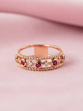 Rose Gold Ruby Eternity Band Ring