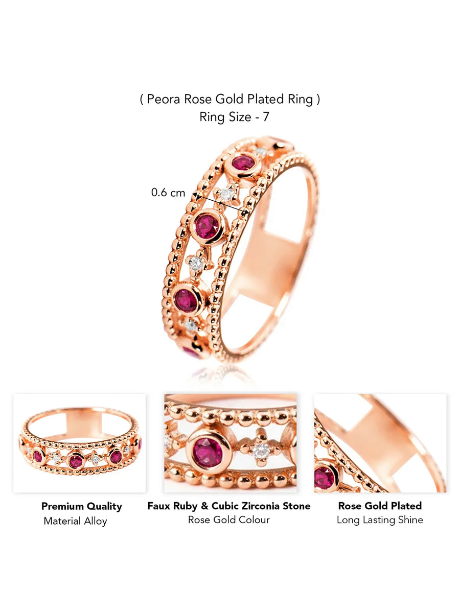 Rose Gold Ruby Eternity Band Ring