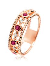 Rose Gold Ruby Eternity Band Ring