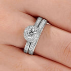Forever CZ Solitaire Tennis Couple Ring Set