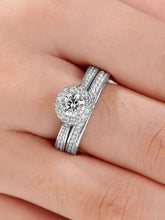Forever CZ Solitaire Tennis Couple Ring Set