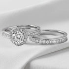 Forever CZ Solitaire Tennis Couple Ring Set