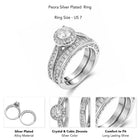 Forever CZ Solitaire Tennis Couple Ring Set