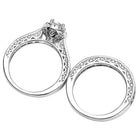 Forever CZ Solitaire Tennis Couple Ring Set