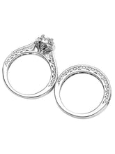 Forever CZ Solitaire Tennis Couple Ring Set