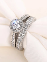 Forever CZ Solitaire Tennis Couple Ring Set