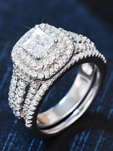 Peora CZ Cocktail Cluster Statement Ring - Silver