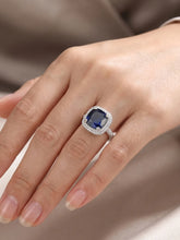 Peora Sapphire Crystal Designer Ring - Silver