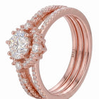 Peora Solitaire Bold CZ Cocktail Ring - Rose Gold