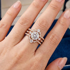 Peora Solitaire Bold CZ Cocktail Ring - Rose Gold