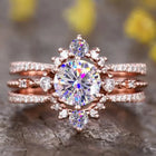 Peora Solitaire Bold CZ Cocktail Ring - Rose Gold