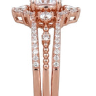 Peora Solitaire Bold CZ Cocktail Ring - Rose Gold