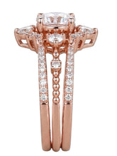 Peora Solitaire Bold CZ Cocktail Ring - Rose Gold