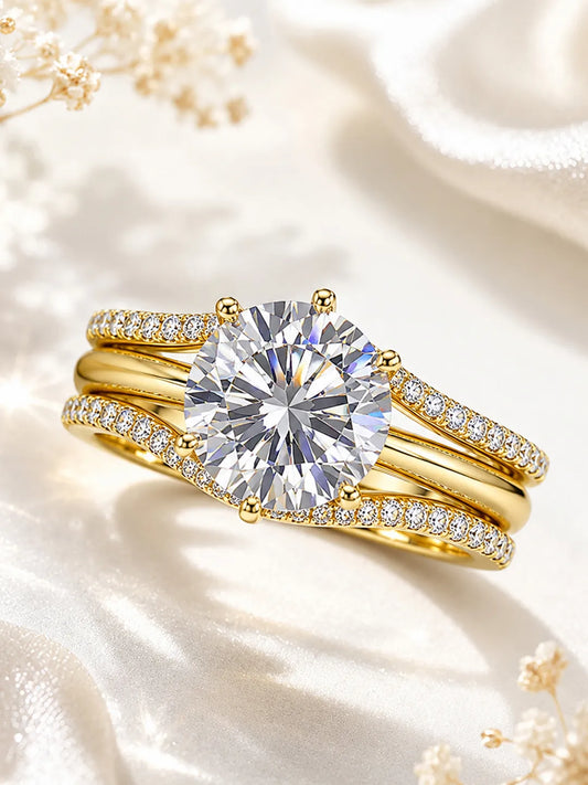 Peora CZ Solitaire Proposal Ring - Gold