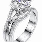Peora CZ Solitaire Proposal Ring - Silver