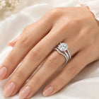 Peora CZ Solitaire Proposal Ring - Silver