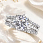 Peora CZ Solitaire Proposal Ring - Silver