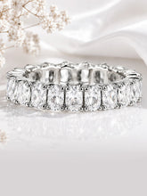 Peora Oval Cut Sparkle Eternity Ring - Silver