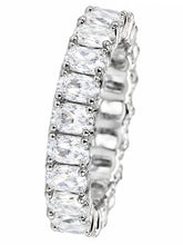 Peora Oval Cut Sparkle Eternity Ring - Silver