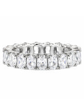 Peora Oval Cut Sparkle Eternity Ring - Silver