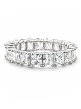 Peora Princess Cut Sparkle Eternity Ring - Silver