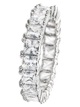 Peora Princess Cut Sparkle Eternity Ring - Silver