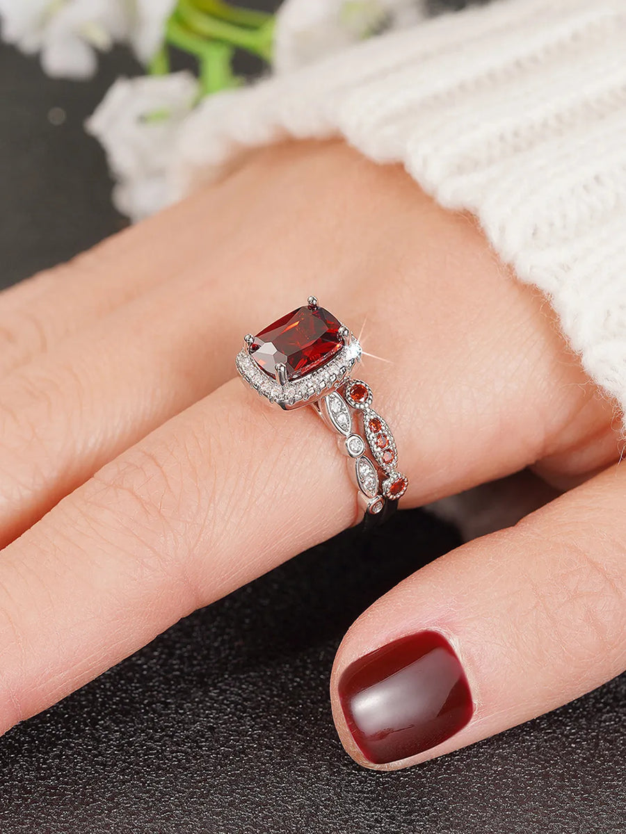 Peora Ruby Stackable Glamrous Ring