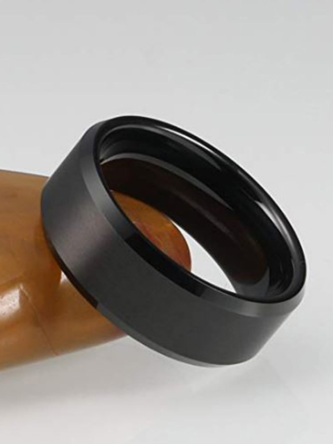 Shadow Steel Titanium Black Band Ring