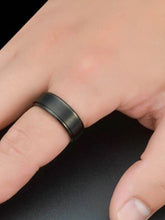 Shadow Steel Titanium Black Band Ring