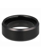 Shadow Steel Titanium Black Band Ring