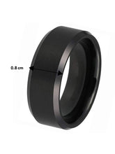 Shadow Steel Titanium Black Band Ring