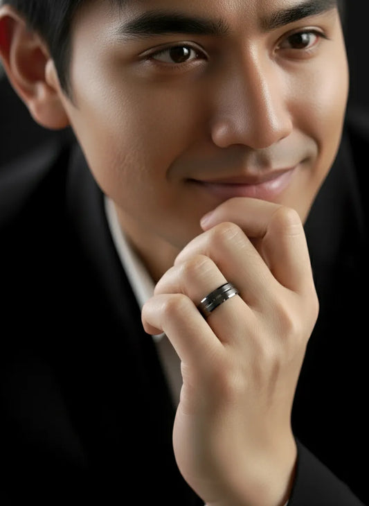 Tungsten Ring with Steely Strength