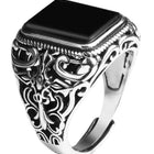 Rhodium Plated Men's Synthetic Stone Jewellery