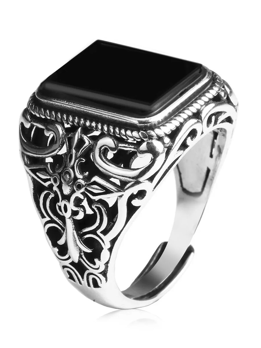 Rhodium Plated Men's Synthetic Stone Jewellery