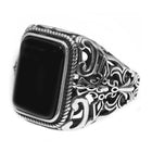 Rhodium Plated Men's Synthetic Stone Jewellery