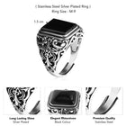Rhodium Plated Men's Synthetic Stone Jewellery