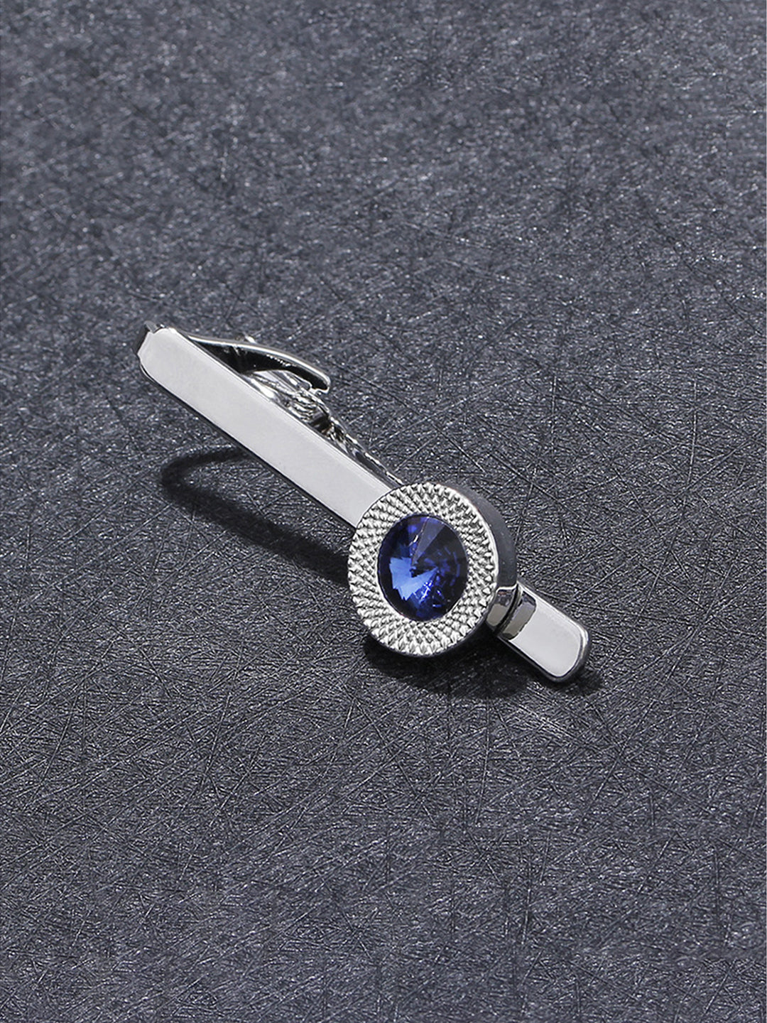 Classic Blue Simple Tie Bar