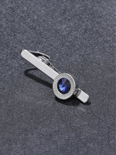 Classic Blue Simple Tie Bar