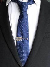 Peora Musician Guitar Silver Tie Pin