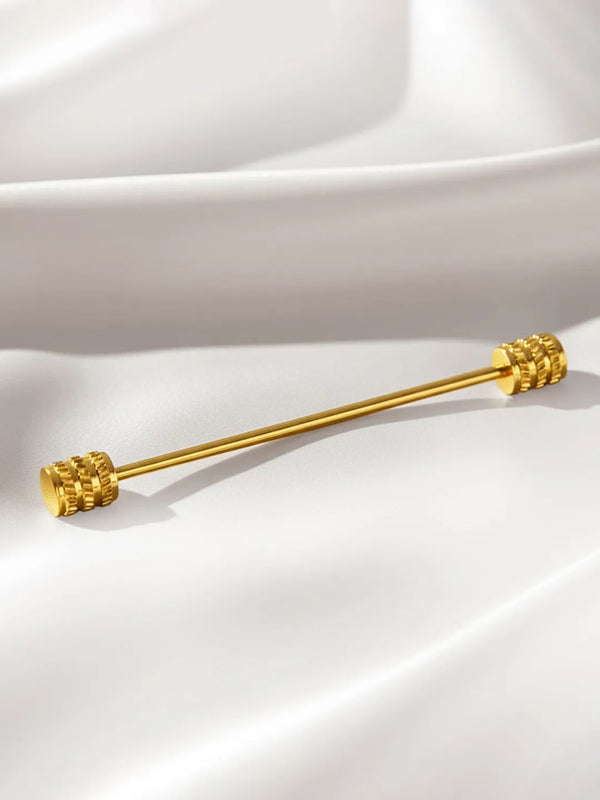 Peora Sleek Gold Bar Tie Clip