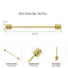 Peora Sleek Gold Bar Tie Clip