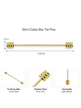Peora Sleek Gold Bar Tie Clip