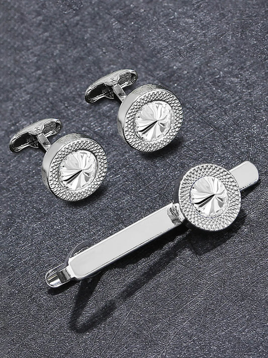 Classic Round Motif Men’s Accessory Set