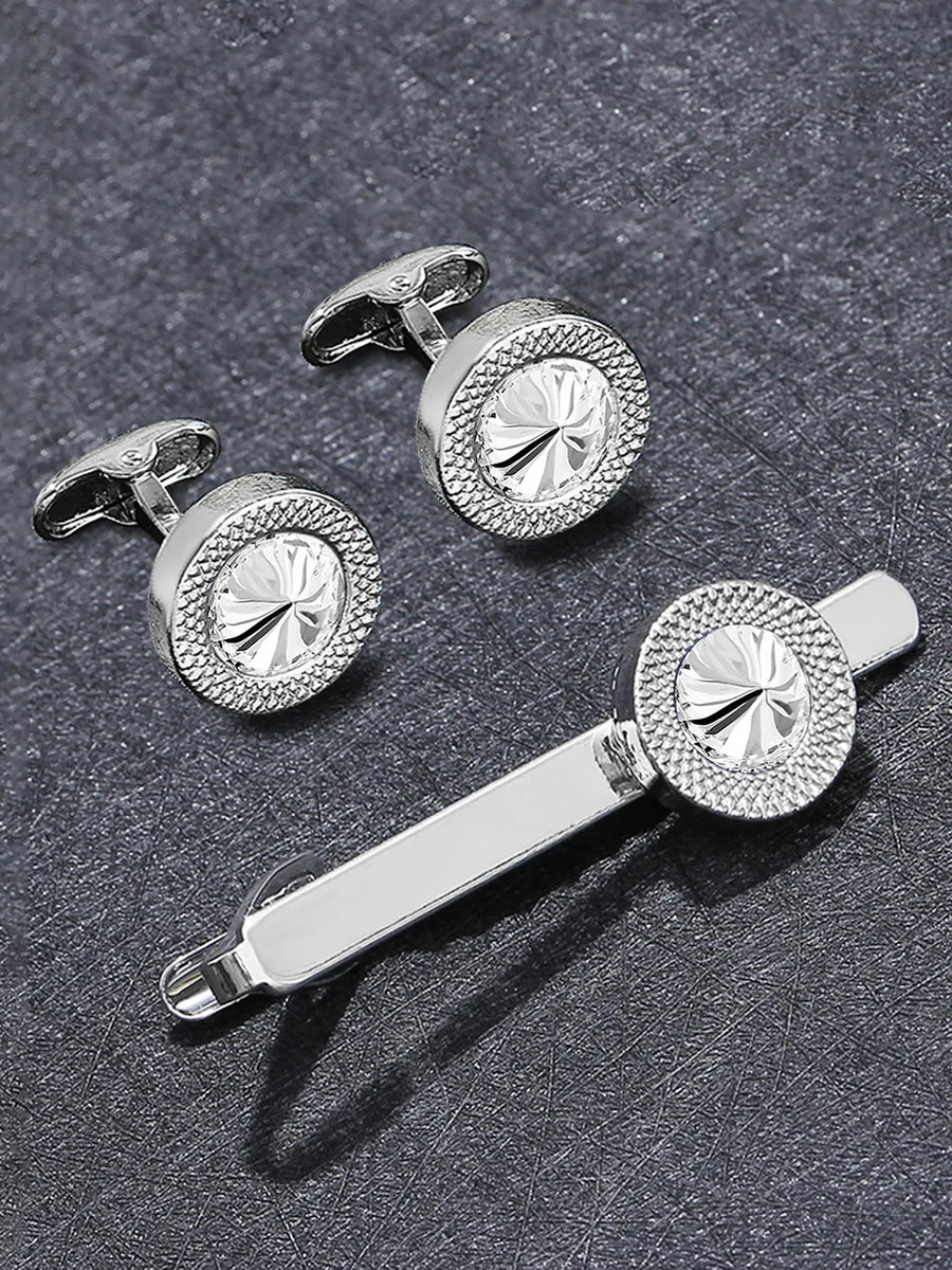Classic Round Motif Men’s Accessory Set